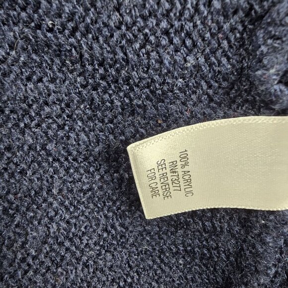 Dana Buchman Womens Cardigan Navy Size 3X Open-Front Knit Sweater Textured - Picture 7 of 10